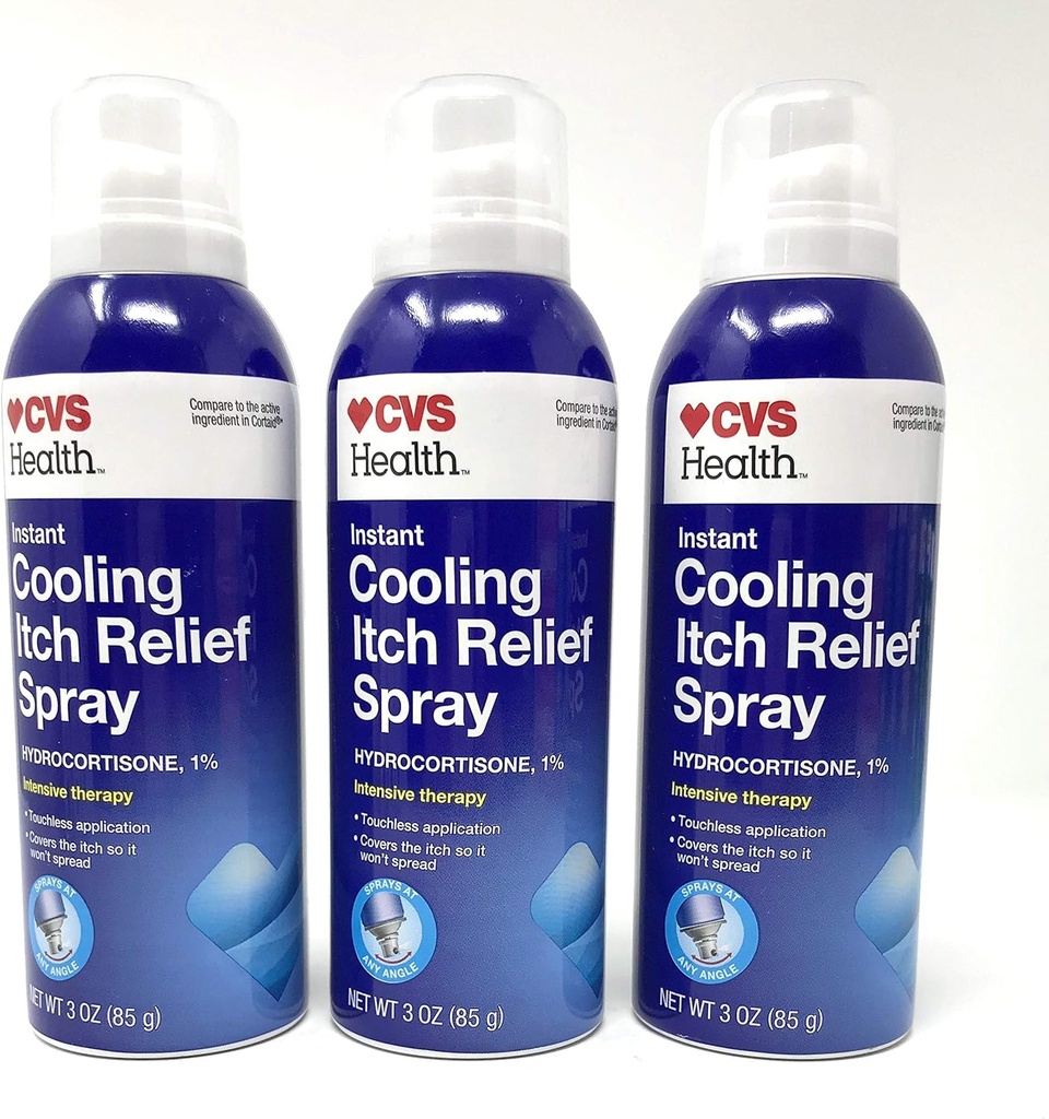 CVS Răcire instant Relief Spray hidrocortizon 1% Terapie intensivă 3 Oz (3 ambalaj)