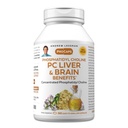 ANDREW LESSMAN PC Ficat și creier Beneficii 360 Softgels - Fosfatidil Choline, Cel mai important bloc de construcții pentru ficat sănătos și structura creierului, funcție. Fără aditivi. Uşor de înghiţit softgels