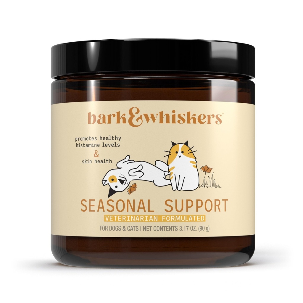 Bark & Whiskers Suport Sezonier, 3.17 Oz. (90 g), 90 Scoops, Antioxidant și Immune Support, Veterinar Formulat, Non-GMO, Dr. Mercola