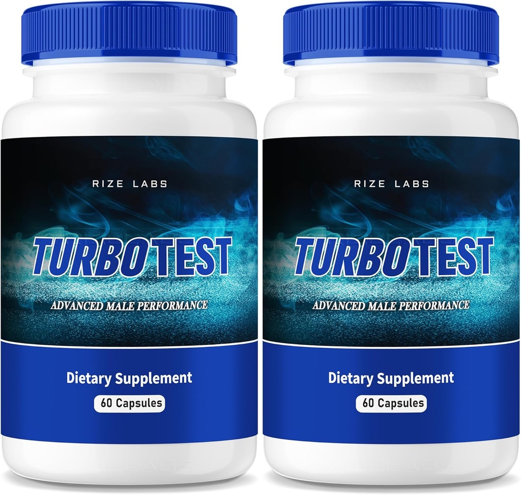 Rize laboratoare TurboTest pastile dietetice pentru bărbați, TurboTest capsule pentru corp mai sănătos, TurboTest maxim de putere Formula, TurboTest Advanced Supliment Recenzii (120 capsule) (Pachet de 2)