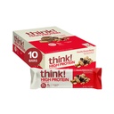 Gândeşte-te! Baruri de proteine, Snack-uri de proteine ridicate, Gluten gratuit, Kosher Friendly, Unt de arahide Chunky, Nutritie Baruri, 2.1 Oz pe Bar, 10 Conte (Packaging May Vary)