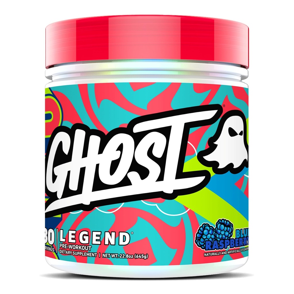 GHOST Legend Pre-Workout Powder, Blue Raspberry - 30 Serviri 