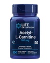 Extensie de viaţă Acetil-L-Carnitină, Acetil-L-Carnitină, Vitamina C, Brain, Mood & Nerve Health, Cellular Energy, 3-Month Supply, Gluten-Free, Non-GMO, Vegetarian, 100 Capsule