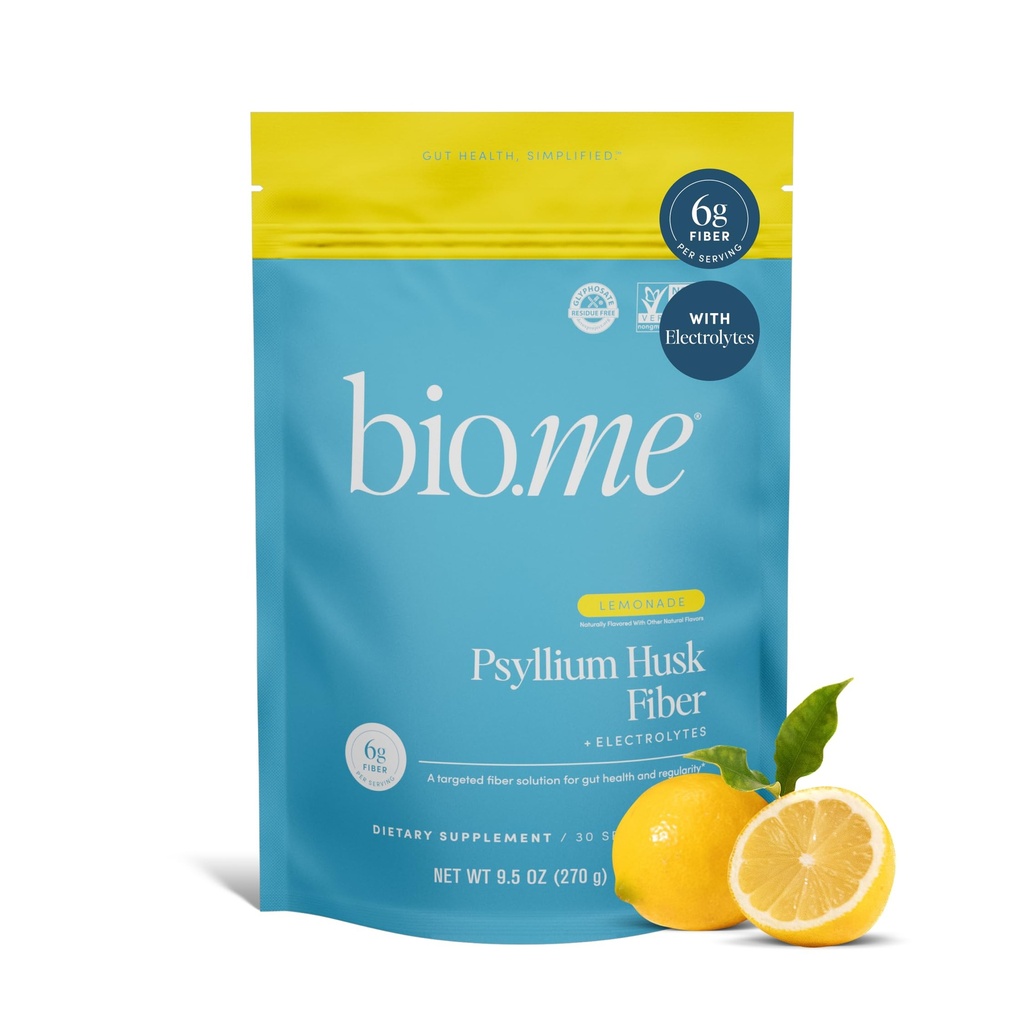 Fibră de salvare (6g per servire) - Psyllium Husk Powder pentru Digestive Health & Blooting Relief, Sugar Free Lemonade Prebiotic Soluble Fiber Powder, non-GMO Fibră Supliment, Gluten gratuit - 30 Serviri