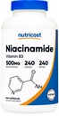 Nutricost Niacinamidă (Vitamina B3) 500 mg, 240 capsule - non-GMO, gluten fără culoare Vitamina B3