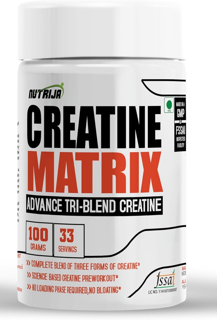 CREATINE MatrixTM - Amestec complet de Creatine HCL, Creatine Nitrat & Magneziu Chelat - 100 Grams (Pineapple)