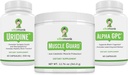 VitaMonk Muscle Guard & Alpha GPC Uridină Stack Bundle, HMB, EAAs, Vitamina D, Magneziu & Brain Support for Focus, Clarity, and Muscle Growth