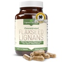 Lignans For Life Flaxseed Lignans for Dogs & People - Organic Flaxseed Supplement for Hormone Support, 15mg 90 Capsule, Flax Seed for Dogs & Women, High-Fiber