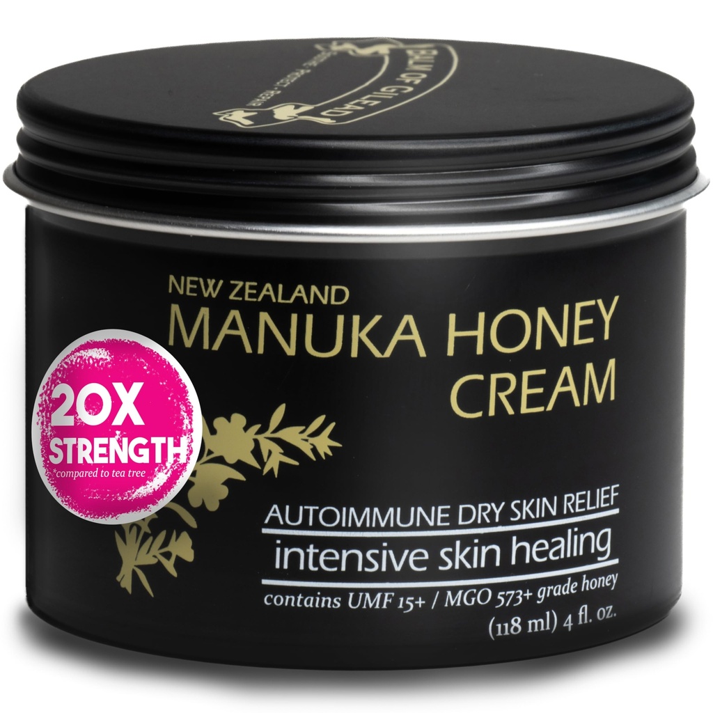 BALM of GILEAD Manuka Eczema Honey Cream - Moisturizer for Sensibile Skin, Eczema, Psoriazis & Dermatita - Manuka Honey Ointment, Grassfed Tallow