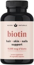 Vitamine de par - Biotin 10000 mcg cu vitamina A, E, C, D & Adaptogens pentru a sprijini parul, piele si unghii - Suplimentul de biotina pentru sanatate si crestere 