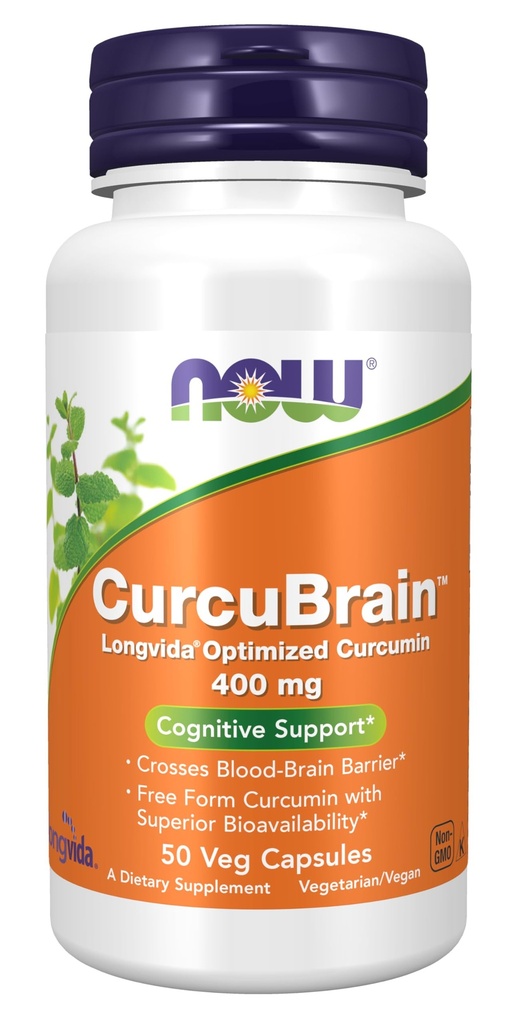 Acum Suplimente, CurcuBrainTM 400 mg cu Longvida® Optimized Curcumin, 50 Veg Capsule