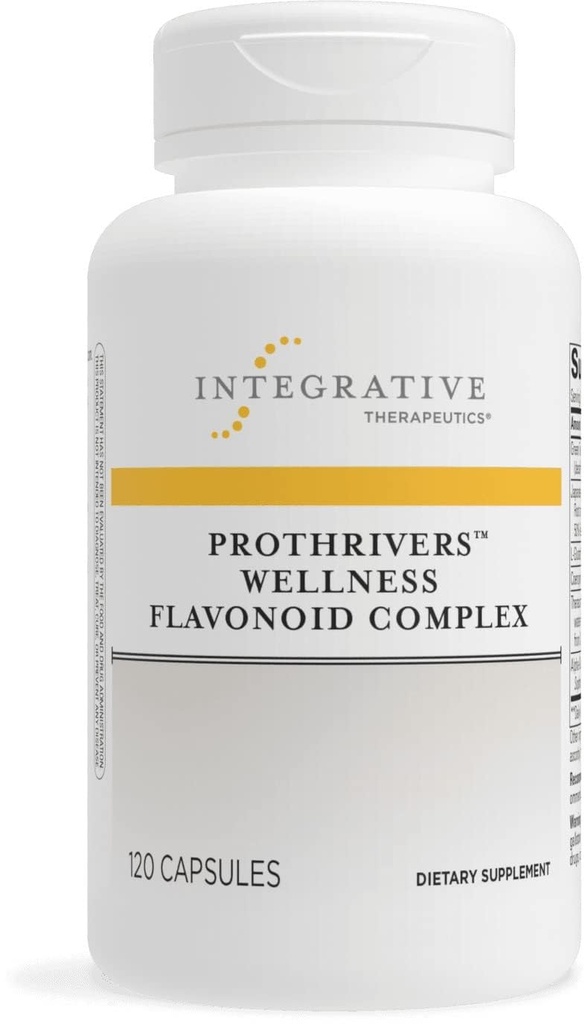 Complexul Flavonoid de wellness ProThrivers - Suportă căi antioxidante sănătoase* - Cu CoQ10, extract de curcumină, extract de ceai verde și L-glutation - Dairy Free - 120 capsule