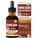 Dong Quai supliment lichid pentru femei, Angelica Sinensis Root Extract de tinctură suport Menopause & PMS Relief, Hot Flashes, Herbal Blend picături cu roșu Clover Schindugreek. 2oz