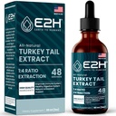 Turcia Tail Mushroom Extract - absorbţie mai rapidă decât Turcia Tail capsule ciuperci sau pulbere - All-Natural Immune System & Digestive Support- Ciuperci reale Turcia Coada - 2 Fl Oz de E2H