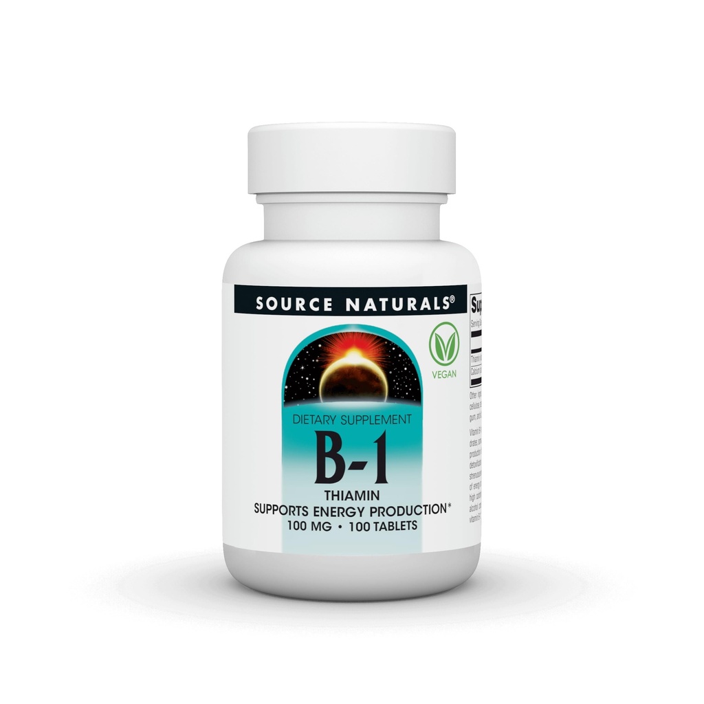 Vitamina B-1 100mg Sursa Naturals, Inc. 100 Tabs
