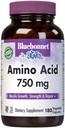 Bluebonnet Amino Acid 750 mg Vitamina capsule, alb, 180 Conte