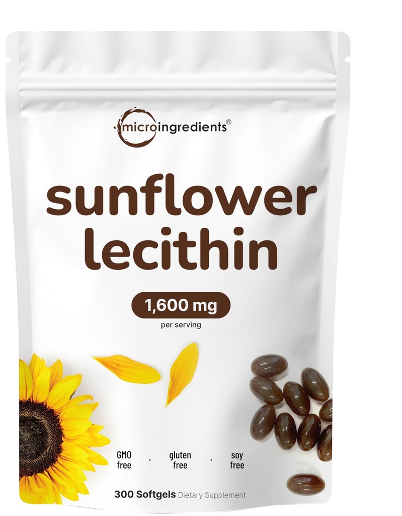 Micro Ingrediente Full Lecitin 1.600 mg Per Serving, 300 Softgels 