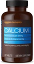Elemente Calciu plus vitamina D, Calciu 500 mg cu D2 600UI, Vegan, 65 comprimate (2 lună de aprovizionare) (Pachetul poate varia), Sprijină Oasele puternice și sănătatea imună