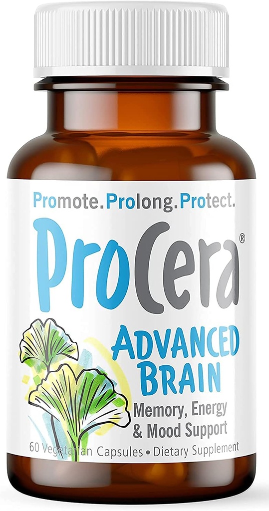 Procera Advanced Brain - Acționare rapidă - Ingrediente susținute de 100+ Studii - Îmbunătățirea memoriei, Rechemare - Concentrație - Clears Fog - Claritate mintală - Slows Cognitive Decline - 60 Conte