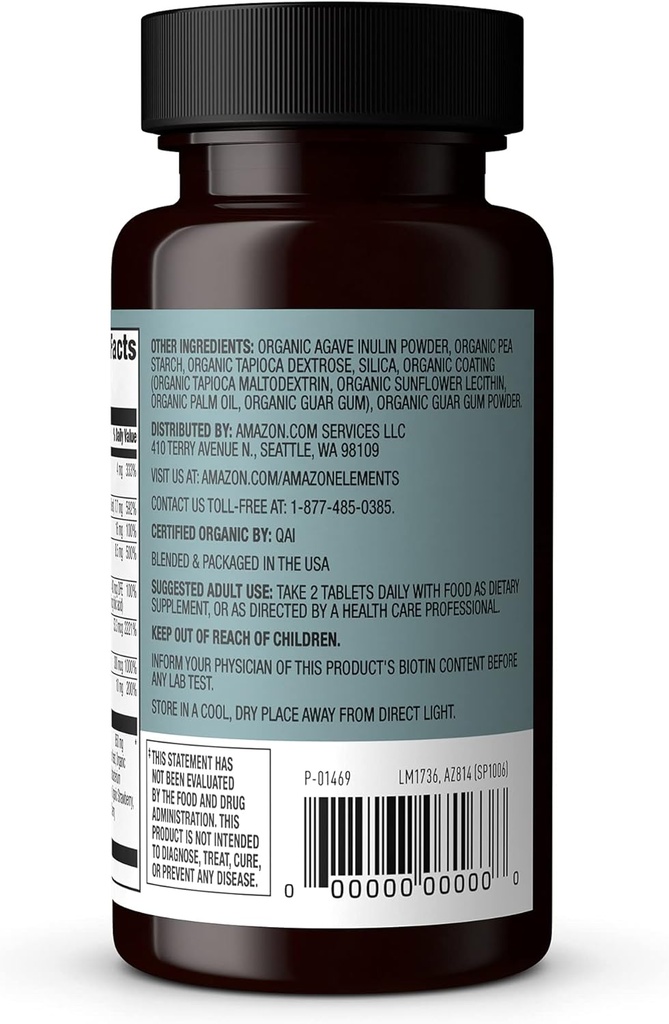 Elemente Organic Whole Food B Complex, 60 comprimate (Pachet de 2)