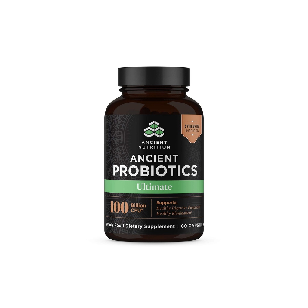 Probiotice nutritive antice, Probiotice Ultimate 100 Miliarde CFU*/Servind, Digestive și Immune Support, Gluten gratuit, Superfoods vechi Amestec, 60 capsule