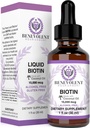 Benevolent Liquid Biotin 15000 mcg - Infuzat cu ulei de nucă de cocos pentru 5X Absorbție, Biotina non-GMO și Vegan prietenos pentru creșterea părului Skin luminos și unghii puternice