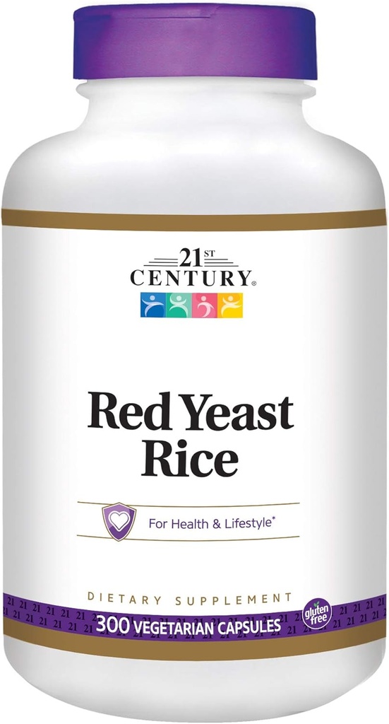 21st Century Red Yeast Rice Extract Veg Capsule, 300 Conte