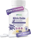 Suplimente de oxid de azot pentru bărbați și femei, 3000 mg, 120 capsule - 13-in-1 Nitrogen butelină Booster pentru creștere musculară, Heart Health, Energie & Circulație 