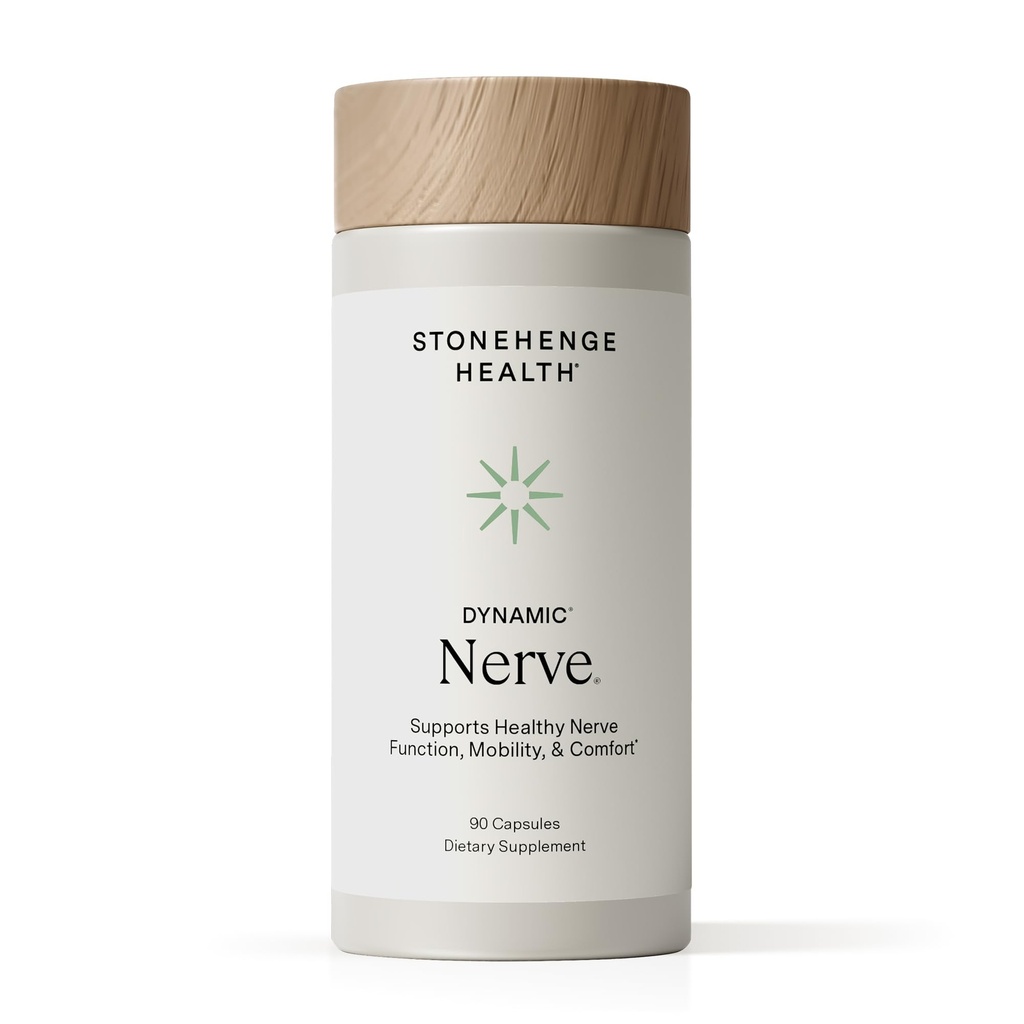 Stonehenge Health Dynamic Nervi Supliment - Suportă funcția nervoasă în degete, degete de la picioare, mâini și picioare cu Alpha Acid lipoic ALA, Benfotiamină, mazăre, Robust B Complex, Boswellia