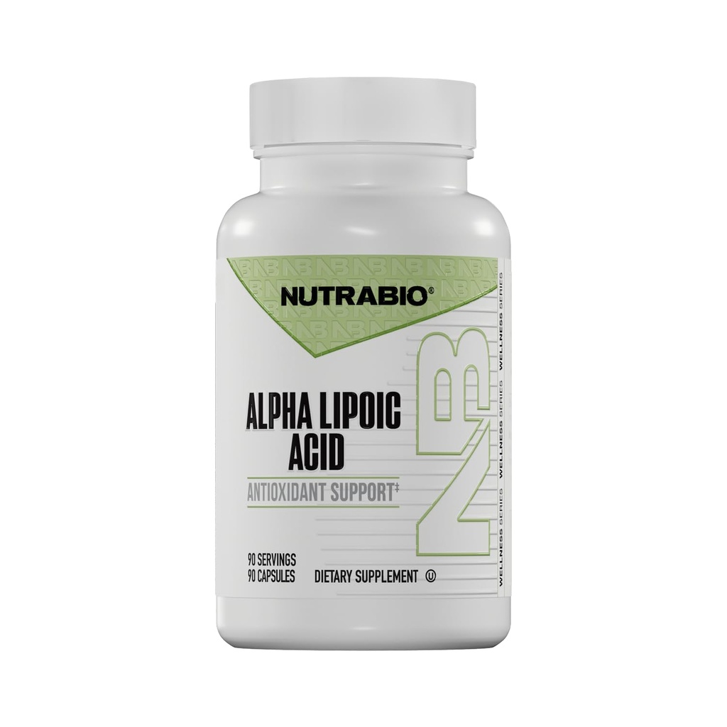 NutraBio Alpha Acid lipoic (ALA) Supliment, 300mg 