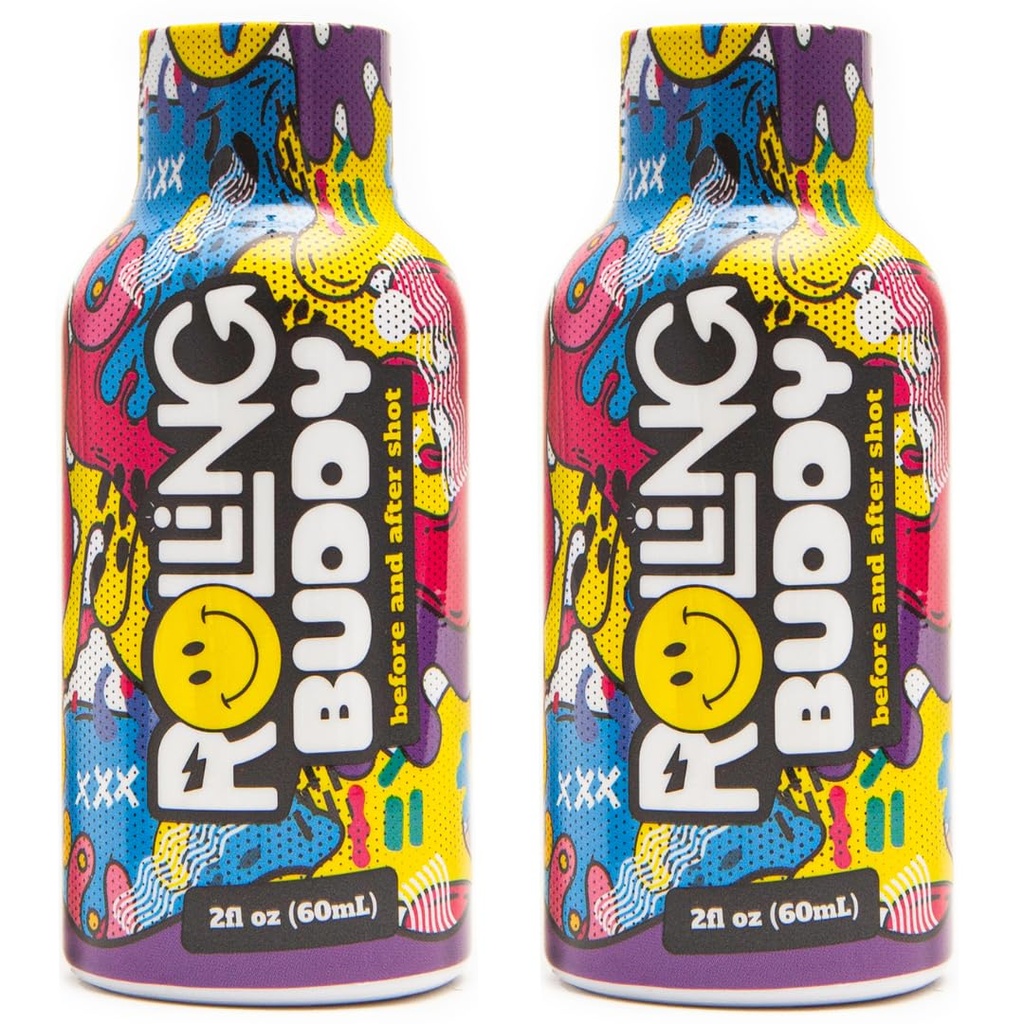 Pre și post Rave Recovery Shot - Rave în condiții de siguranță, nr 5HTP, Jaw Clench Relief, Vitamine esențiale pentru protecția creierului și a corpului înainte și după Rave Antioxidant Shot 2-Pack (1)