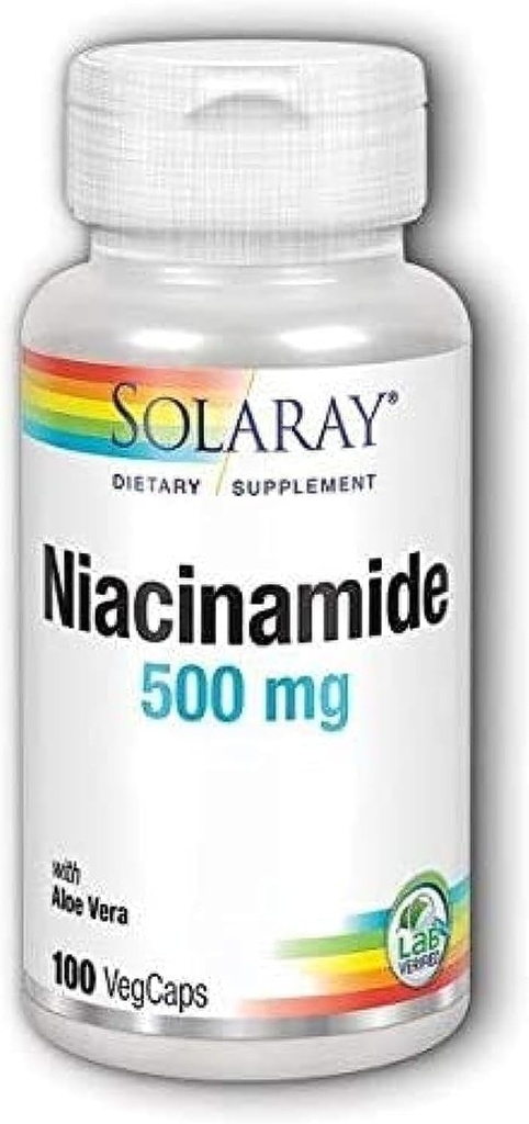 Niacinamidă 500 mg Solaray 100 VegCaps