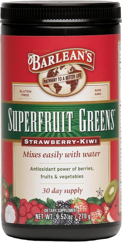 Superfruitul lui Barlean Verdes pulbere cu putere antioxidantă de fructe de padure, fructe si legume de padure 
