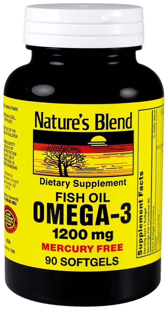 Natura lui Blend Omega-3 ulei de pește 1200 mg 90 Softgels