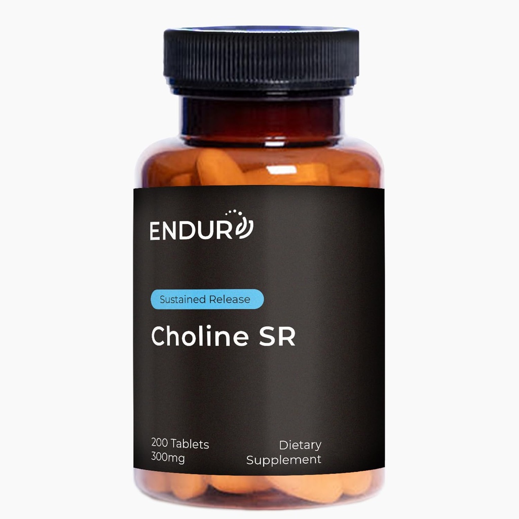 Endur Choline L (+) Bitartrate, Brain & supliment de sprijin pentru ficat pentru a ajuta Păstrați mintea ta Sharp, esențiale pentru dezvoltarea fetală, 300mg (200 comprimate)