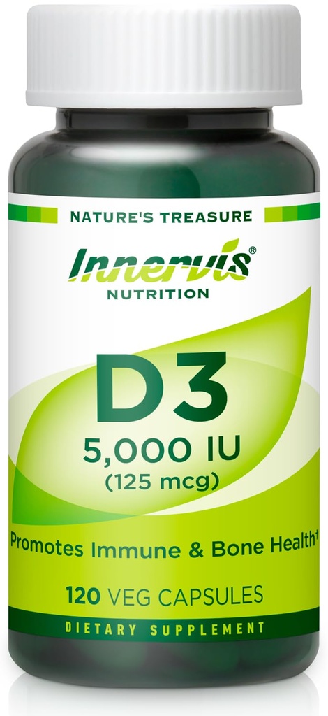 Potenţă mare Vitamina D3 5000 UI 
