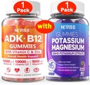 NEVASS 1Pack Vitamina ADK cu B12 + 1pack de potasiu magneziu Gume