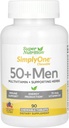 SuperNutriție Multi-Vitamina pentru bărbați 50+, Înaltă-Potență, O/Ziua Tablete masticabile, 90 zile de aprovizionare Wild Berry 90 Count (Pachet de 1)