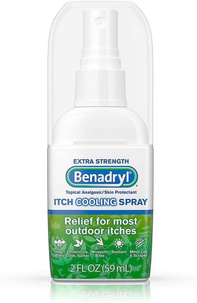 Benadryl Extra Putere Anti-Itch Răcire Spray, Topical Analgesic şi Protector al Pielei pentru Ajutor de la Cele mai Outdoor Itches, Mărime de călătorie, 2 fl. oz (Pachet de 3)