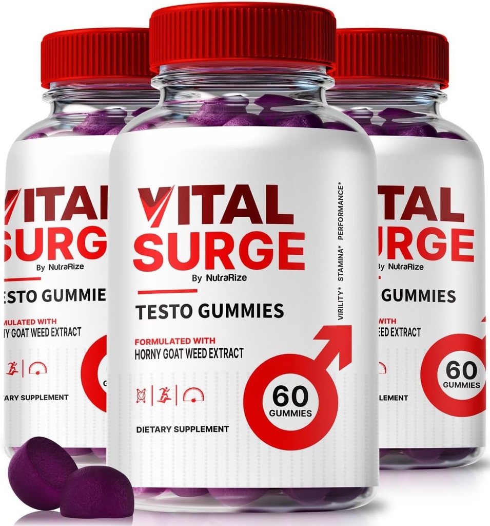 (3 Pack) Vital Surge Testo Gummies 