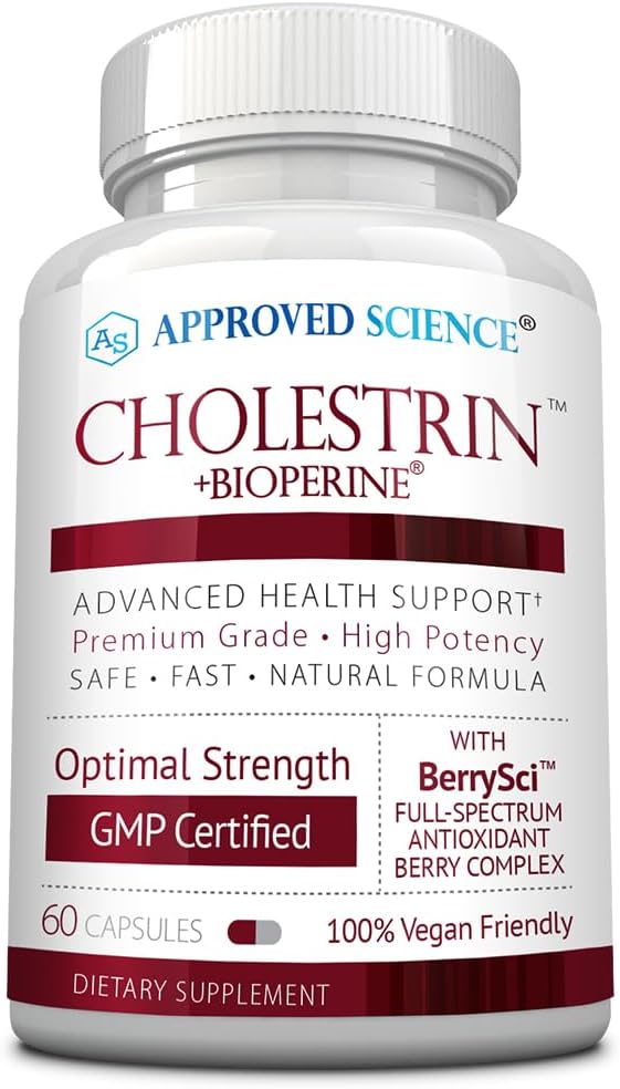 Stiinta aprobata Colesterol - Livel Support - Antioxidanti, Lecitina, Berberine HCL, Berries, BioPerine - 60 Capsule - Made in USA