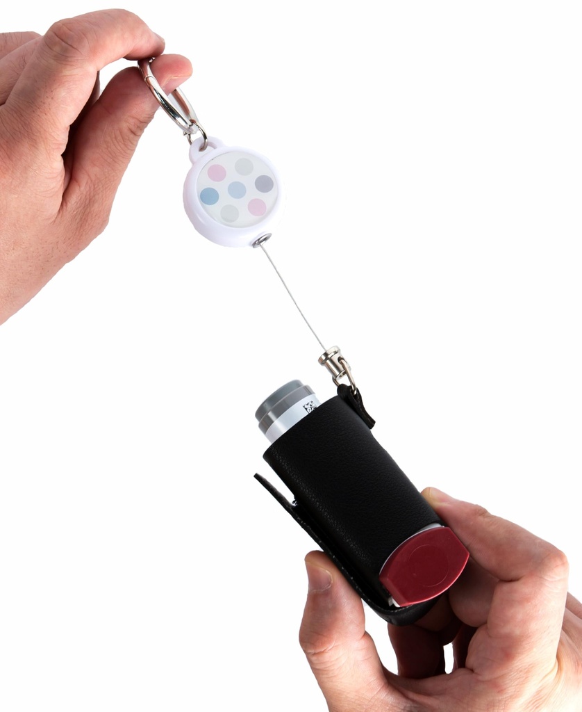 Inhalator Caz de călătorie cu Retractable Key Chain,Când sunteţi în aer liber, acces rapid inhalatoare (Fără inhalatoare de astm)