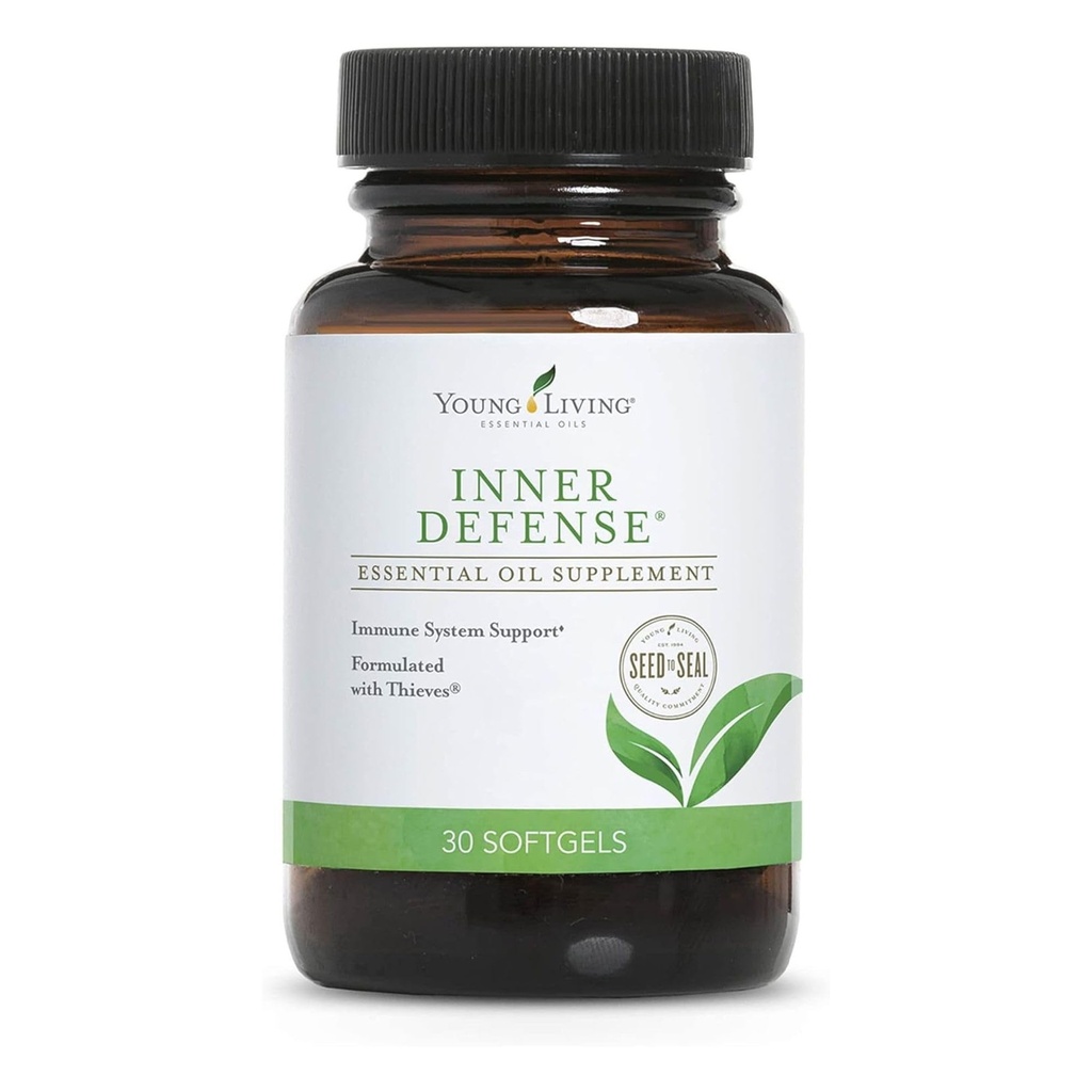 Young Living Inner Defense, 30 Softgels, Deblocare Puterea de ulei esential potent, Oregano, Cimbru, Lemongrass, și hoți, Cuprinzător de sprijin imunitar