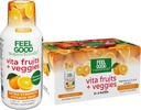 Simțiți-vă bine Superfoods Vita fructe și legume Suport imun Suplimente Shot, Aroma portocalie, Pachet de 10 Shoturi de imunitate, Sistem imunitar Booster băutură făcută cu 25 de fructe și legume organice