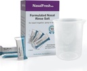NASALFRESH MD - Pachete saline - Dizolvare rapidă - utilizare unică - Irigare pre-măsurată - Irigare nazală - Înfăşurată individual (3.75g/1.3oz) - 90 Pachete refill - 300mm Cupa
