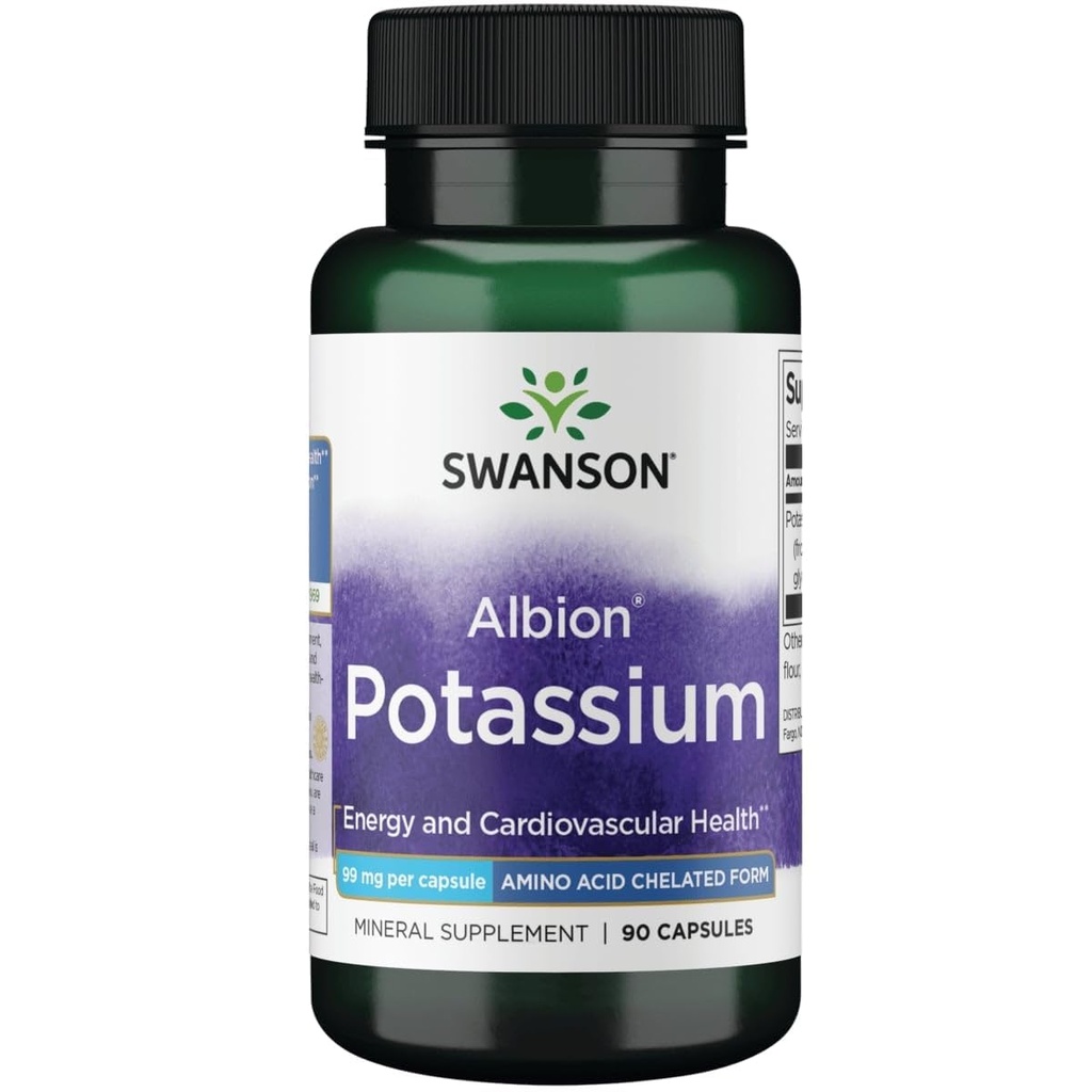 Swanson Albion Complexat Potasiu 99 Milligrame 90 Capsule