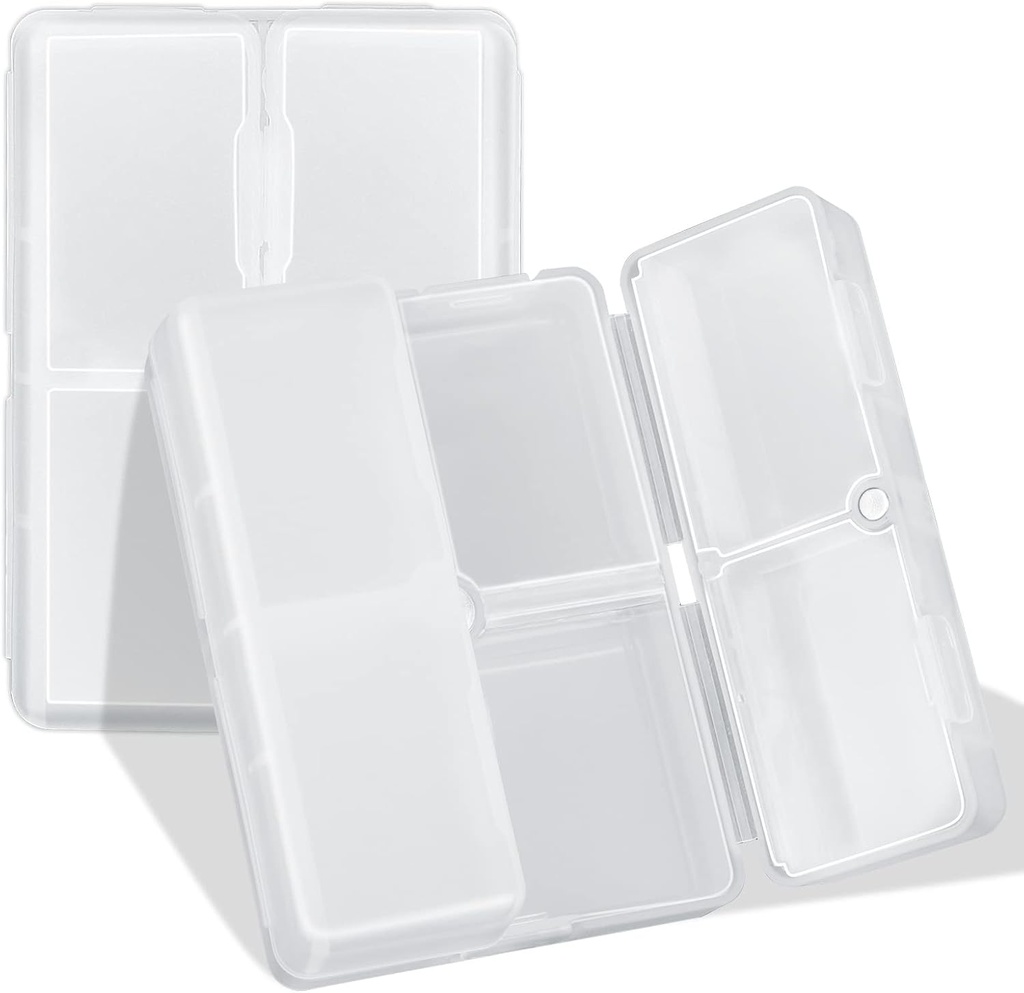 FYY Daily Pill Organizator, 7 Compartimente Portable Pill Case Travel Pill Organizator, [Folding Design] Pilula de buzunar pentru Purse pentru a deține vitamine, Cod Ulei de ficat, Suplimente și medicamente-Clear