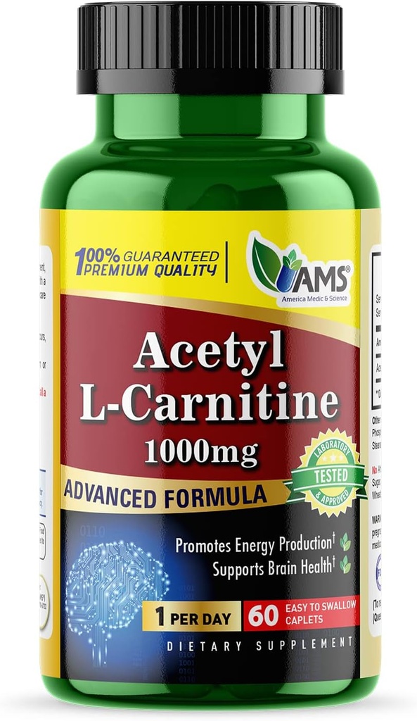 America Medic & Science Acetil L-Carnitine 1000mg (60 comprimate) 