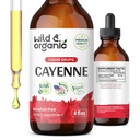 Cayenne Cayenne Pepper Tincture - suport digestiv cu extract de Capsaicina - Cayenne Pepper Picături lichide pentru general bine-Being - Vegan, Zahăr și alcool-Free - 4 fl oz