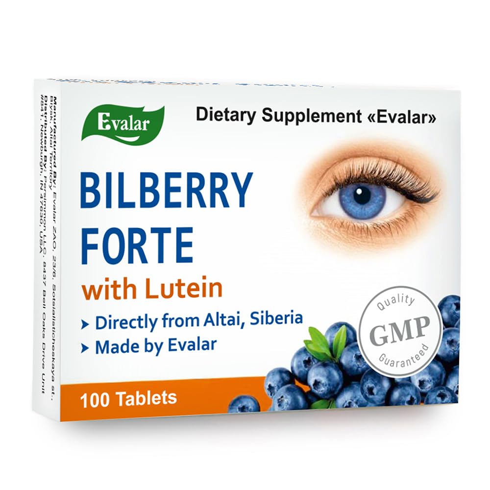 Afine Forte by Evalar Vitamins Lutein Zinc Minerals 100 Tabs